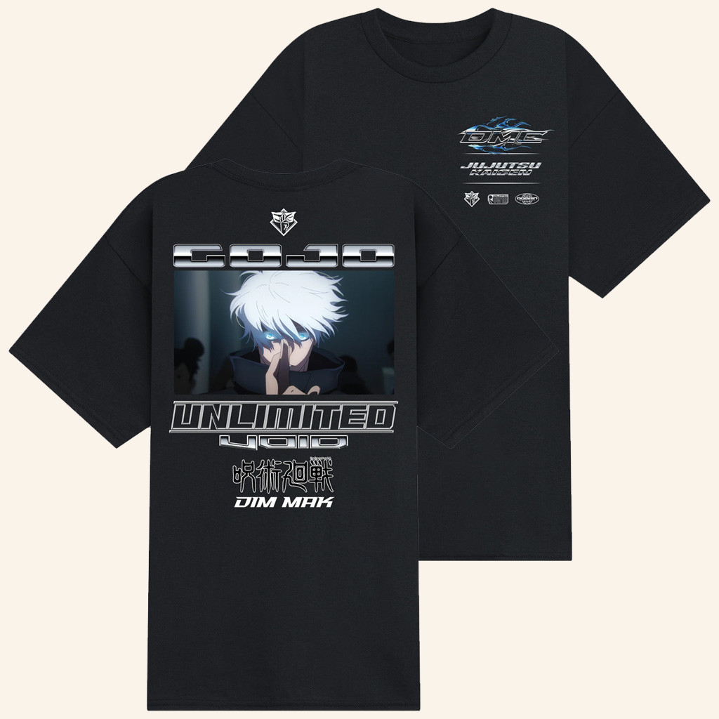 Dim Mak x Jujutsu Kaisen Merch Infinite Void Gojo T-Shirt Good Gifts For Anime Lovers Dim Mak x Jujutsu Kaisen Merch Infinite Void Gojo T-Shirt Good Gifts For Anime Lovers