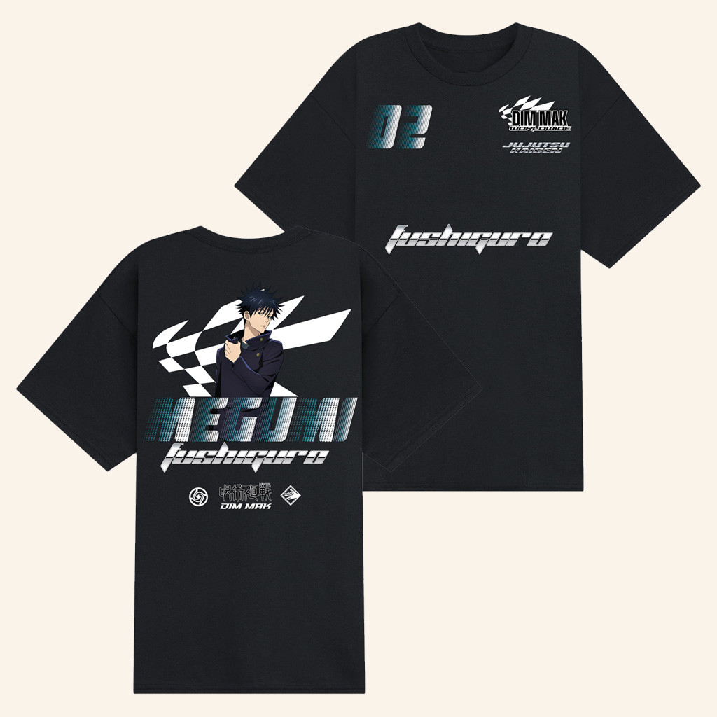 Dim Mak x Jujutsu Kaisen Merch Megumi Racer T-Shirt Birthday Ideas For Brothers