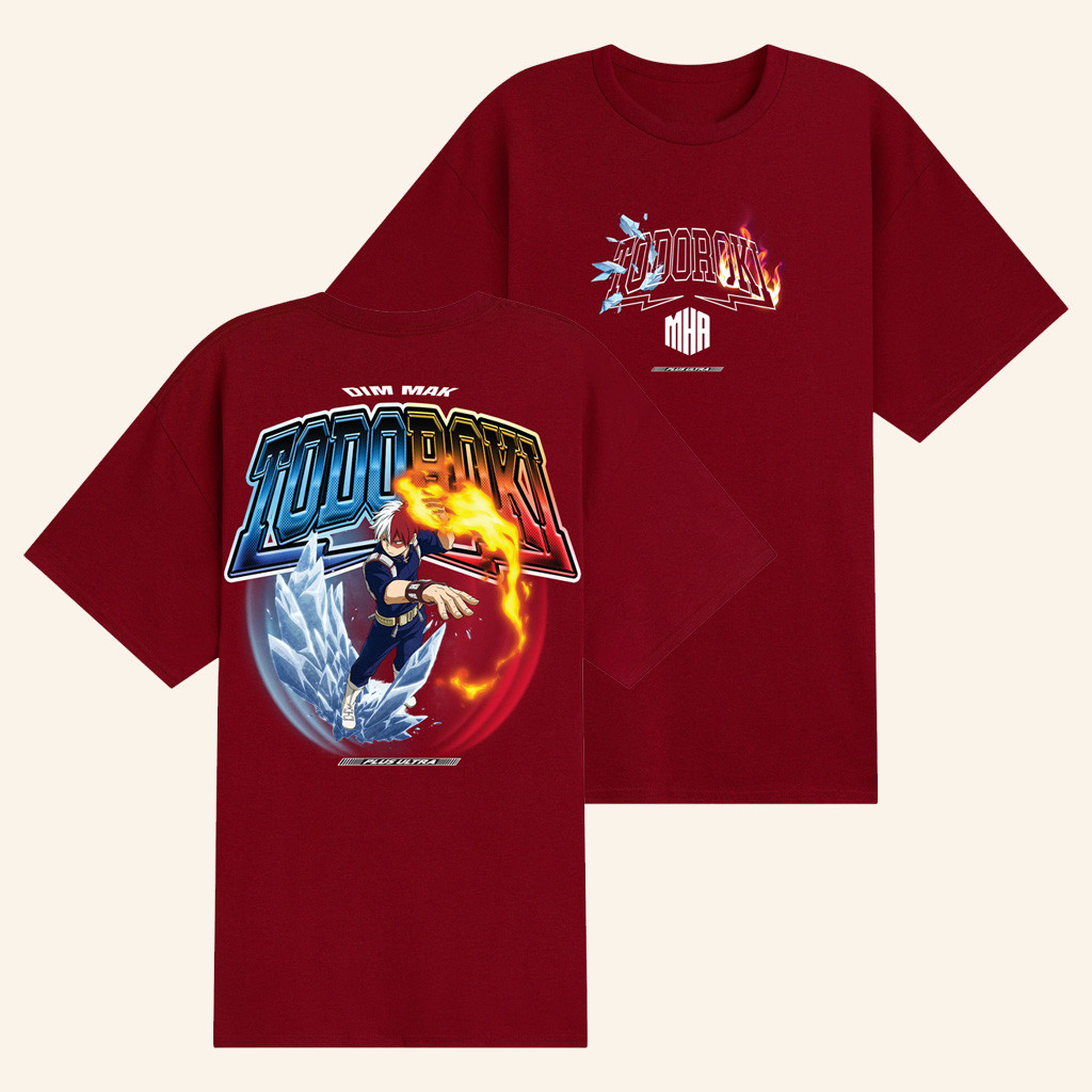 Dim Mak x My Hero Academia Merch Todoroki T-Shirt Anime Fan Gift Ideas Dim Mak x My Hero Academia Merch Todoroki T-Shirt Anime Fan Gift Ideas