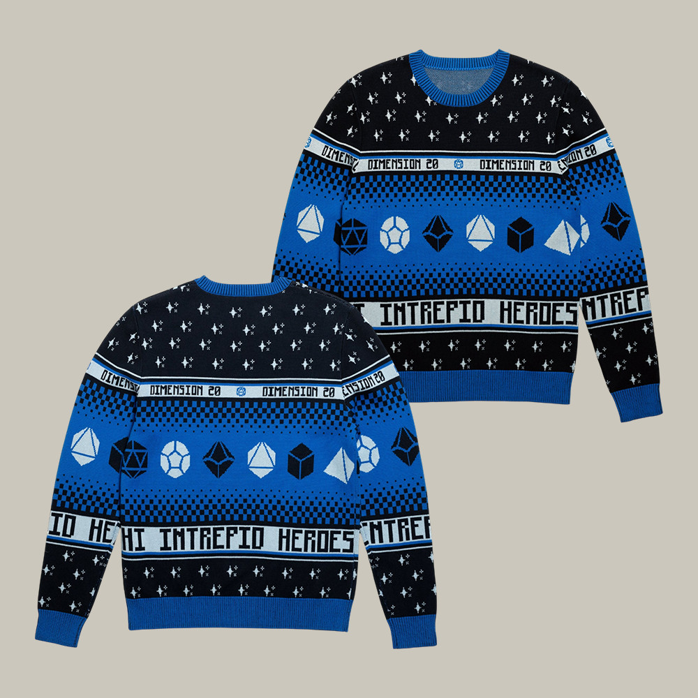 Dimension 20 Ugly Sweater Dimension 20 Merch Present For Gamers