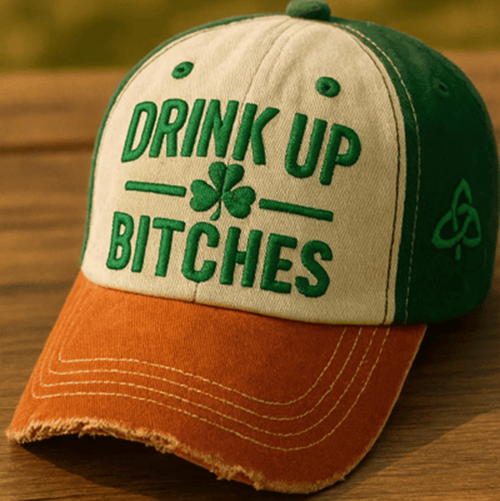 Dink Up Bitches Shamrock Hat St Patrick's Day Baseball Cap Gift For Boyfriend