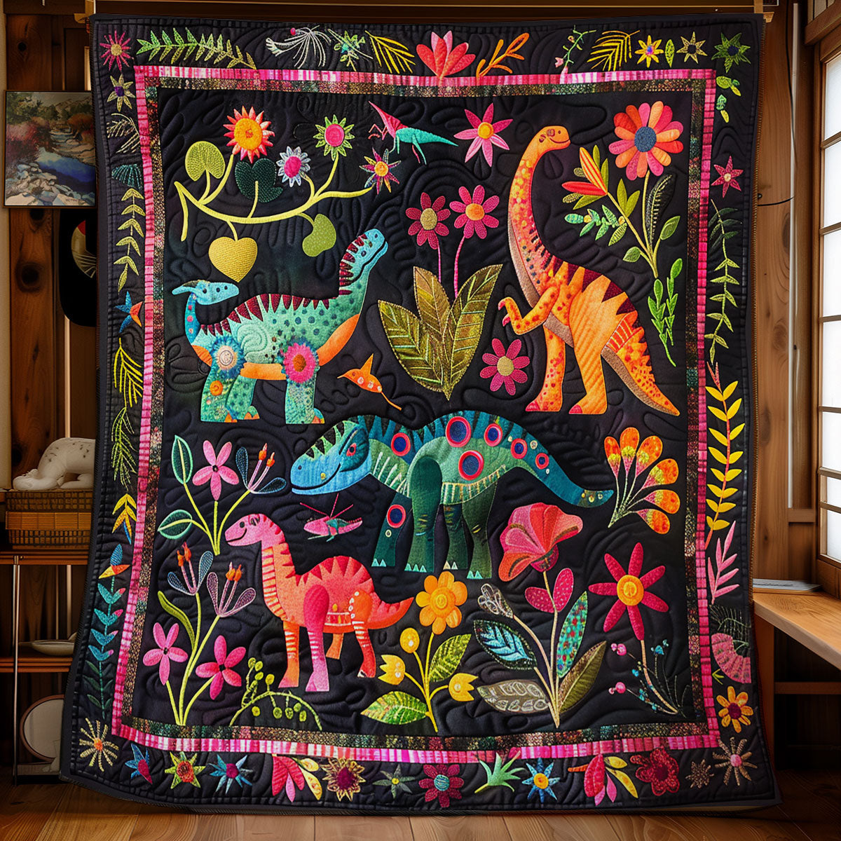 Dinosaur Dreamland Quilt Blanket Best Throw Blanket Things To Get Your Grandma For Christmas