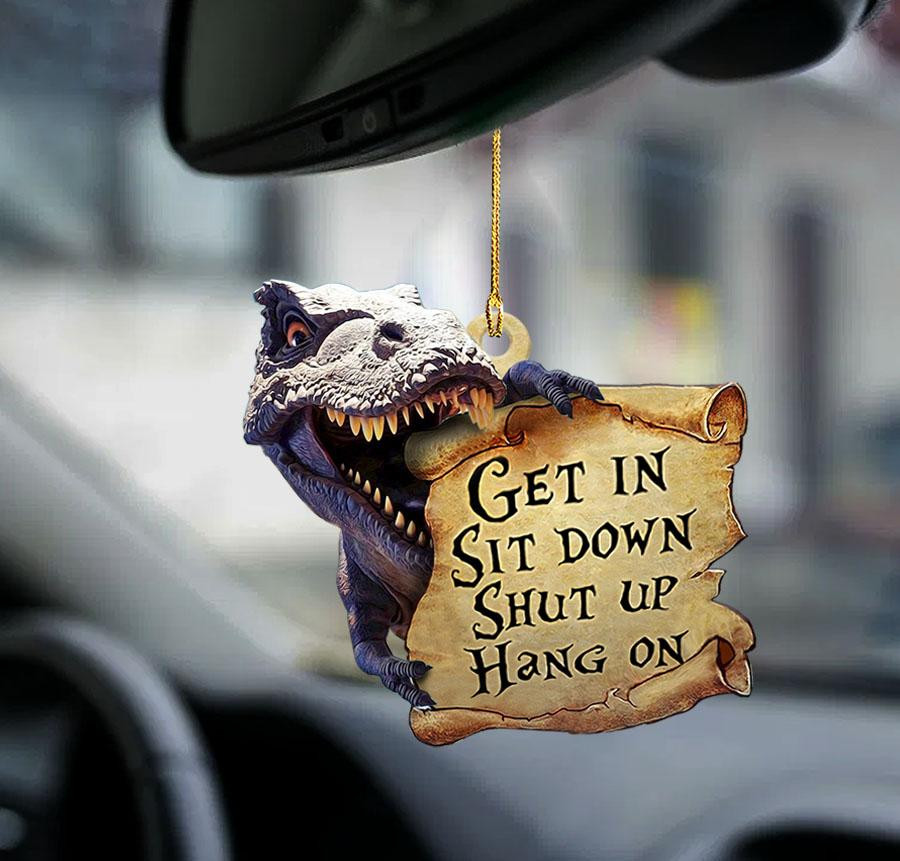 Dinosaur get in dinosaur lover two sided ornament Animal Car Interior Decoration