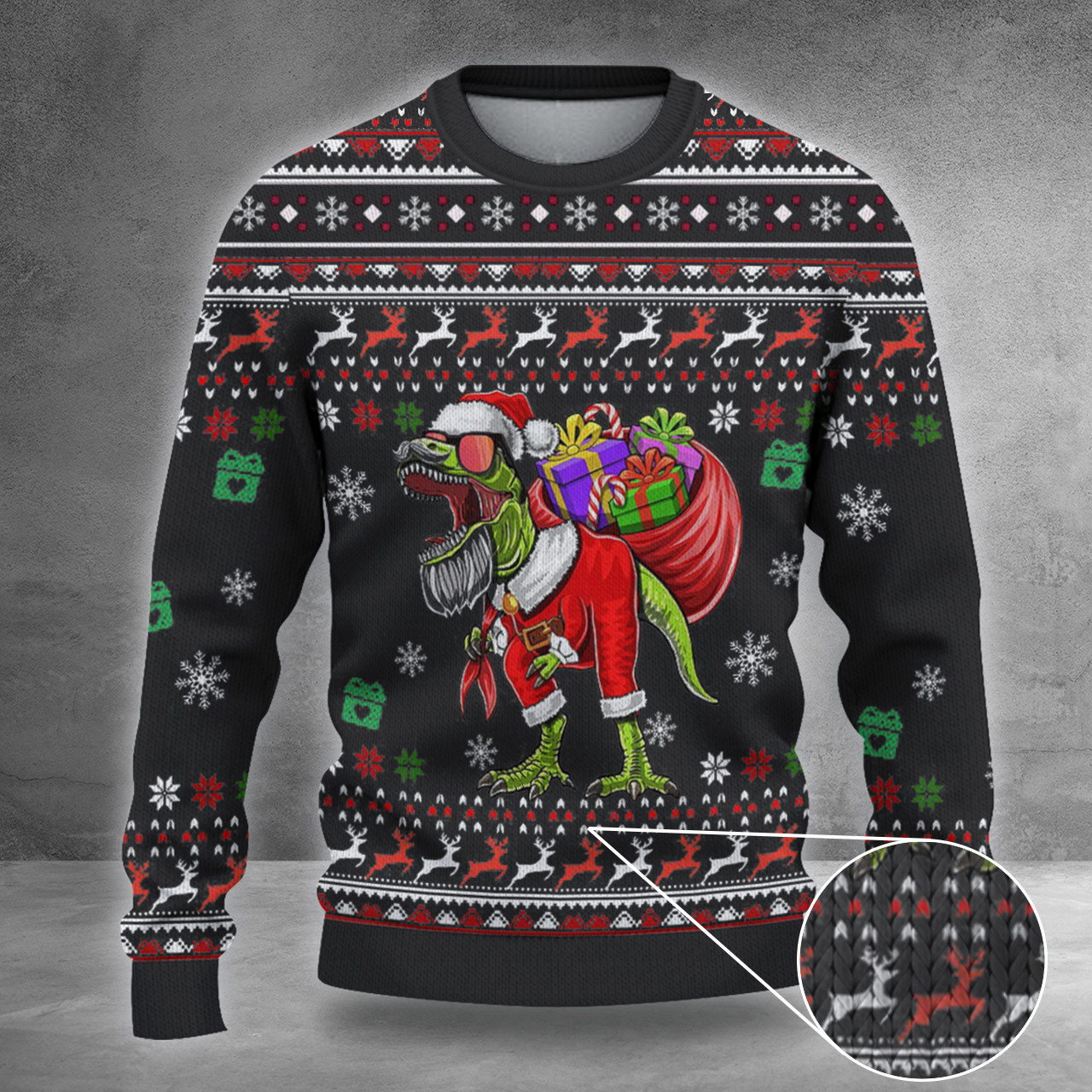Dinosaur Ugly Christmas Sweater Funny Xmas Sweater Gifts For Dinosaur Lovers Adults