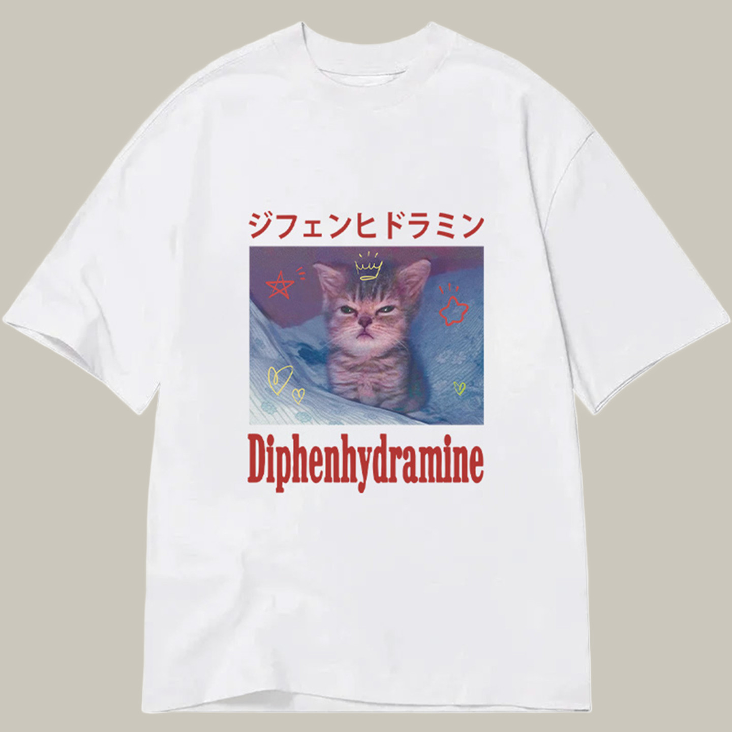 Diphenhydramine Cat Funny Meme Classic Shirt Funny Cat T-Shirt Best Christmas Gifts For Brother