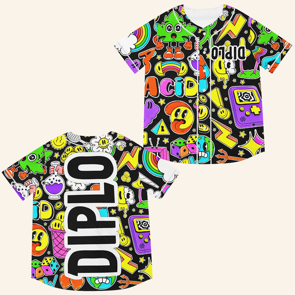 Diplo Jersey LSD Rave Jersey Diplo Merch Christmas Gifts For DJ Lovers