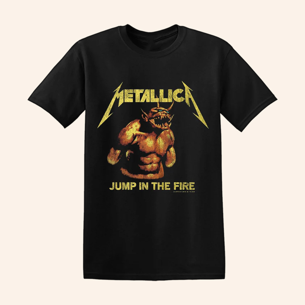 Direct Merch Metallica Jump In The Fire T-Shirt Metallica Merch Fan Gifts