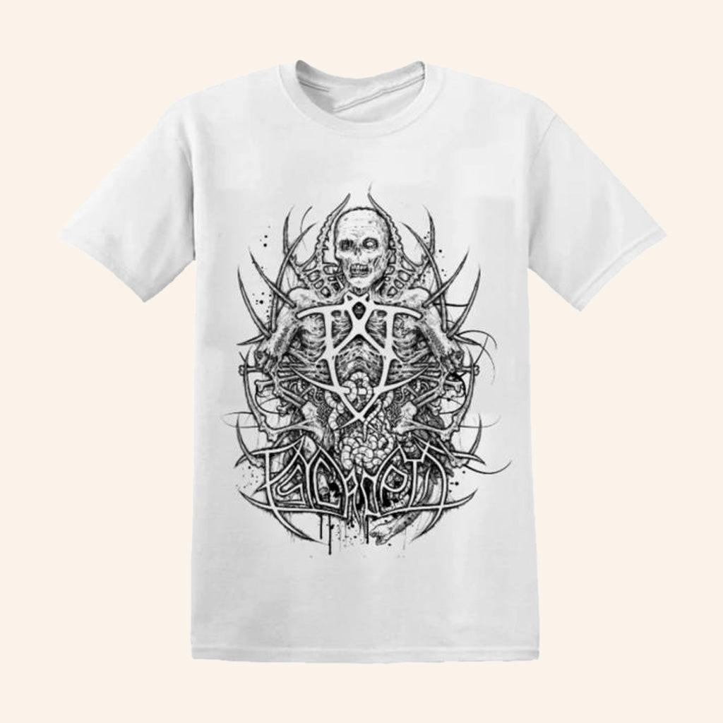 Direct Merch Psycroptic White Skeleton Symbol White T-Shirt Birthday Gifts For Dad
