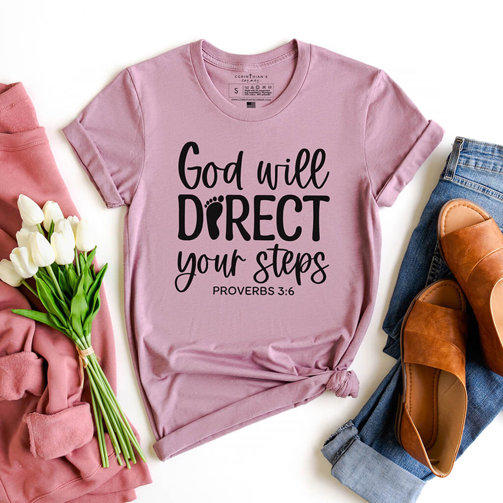 Direct Your Steps Shirt Christian Gifts For Women