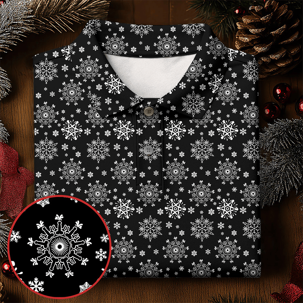 Dirty Funny Adult Humor Snowflakes Christmas Polo Shirt Sport Shirt Xmas Gifts For Golf Players