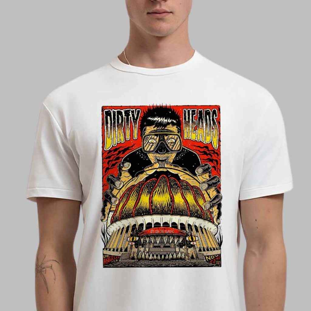 Dirty Heads Gig Poster For Show In Los Angeles California At The Forum On November 22 2024 T-Shirt Gifts For Husband Dirty Heads Gig Poster For Show In Los Angeles California At The Forum On November 22 2024 T-Shirt Gifts For Husband