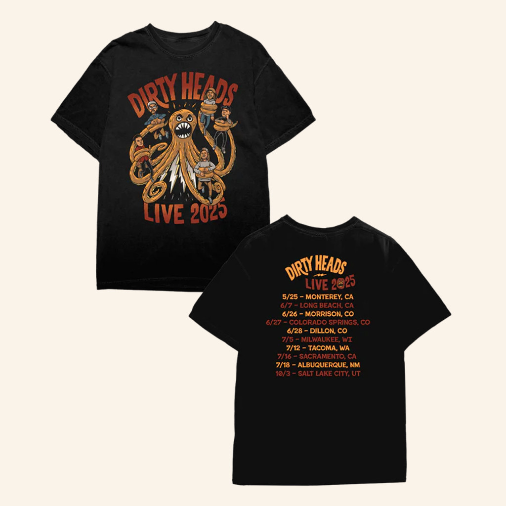 Dirty Heads Merch Live 2025 Tour T-Shirt Best Gifts For Rock Fans Dirty Heads Merch Live 2025 Tour T-Shirt Best Gifts For Rock Fans