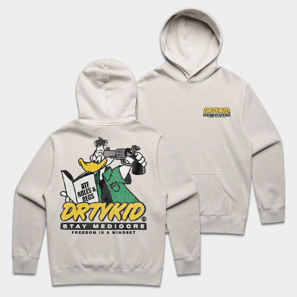 Dirty Kid Merch ATF Duck Hoodie Stay Mediocre Freedom Is A Mindset Hoodie Gifts For Besties-1