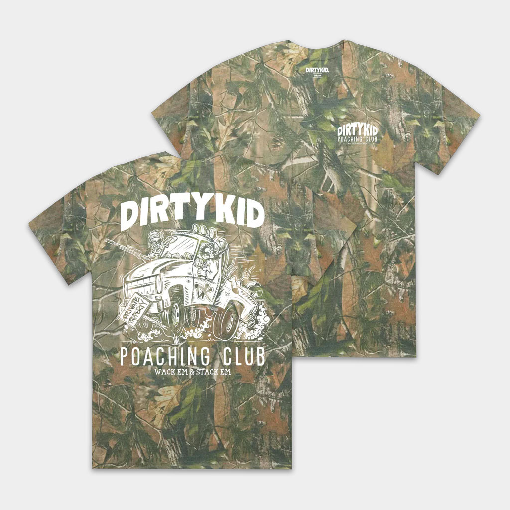 Dirty Kid Merch Poaching Club Camo T-Shirt Unique Birthday Gift For Husband