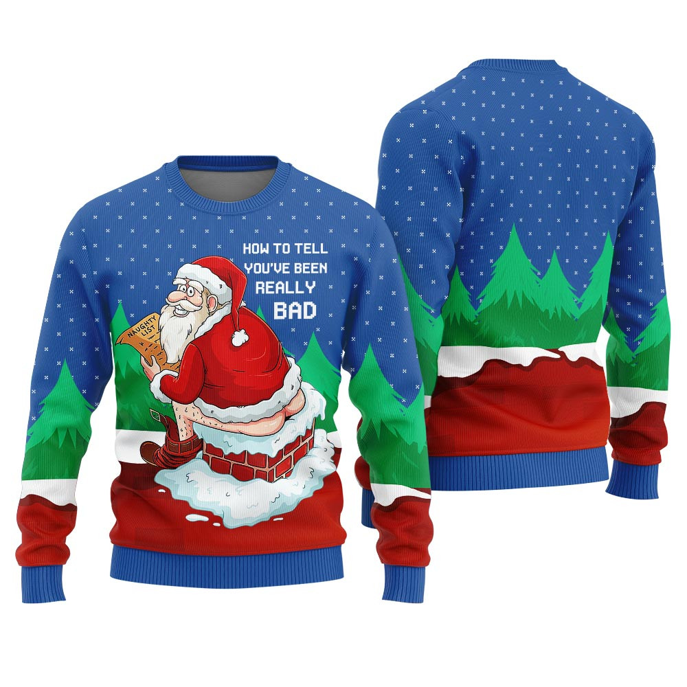 Dirty Santa Christmas Sweater Men Heartwarming Christmas Gift Sweater for Him or Her