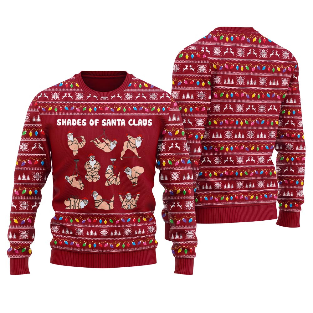 Dirty Shades Of Santa Mens Ugly Christmas Sweater Perfect Holiday Gift Merch for Sweater Lovers