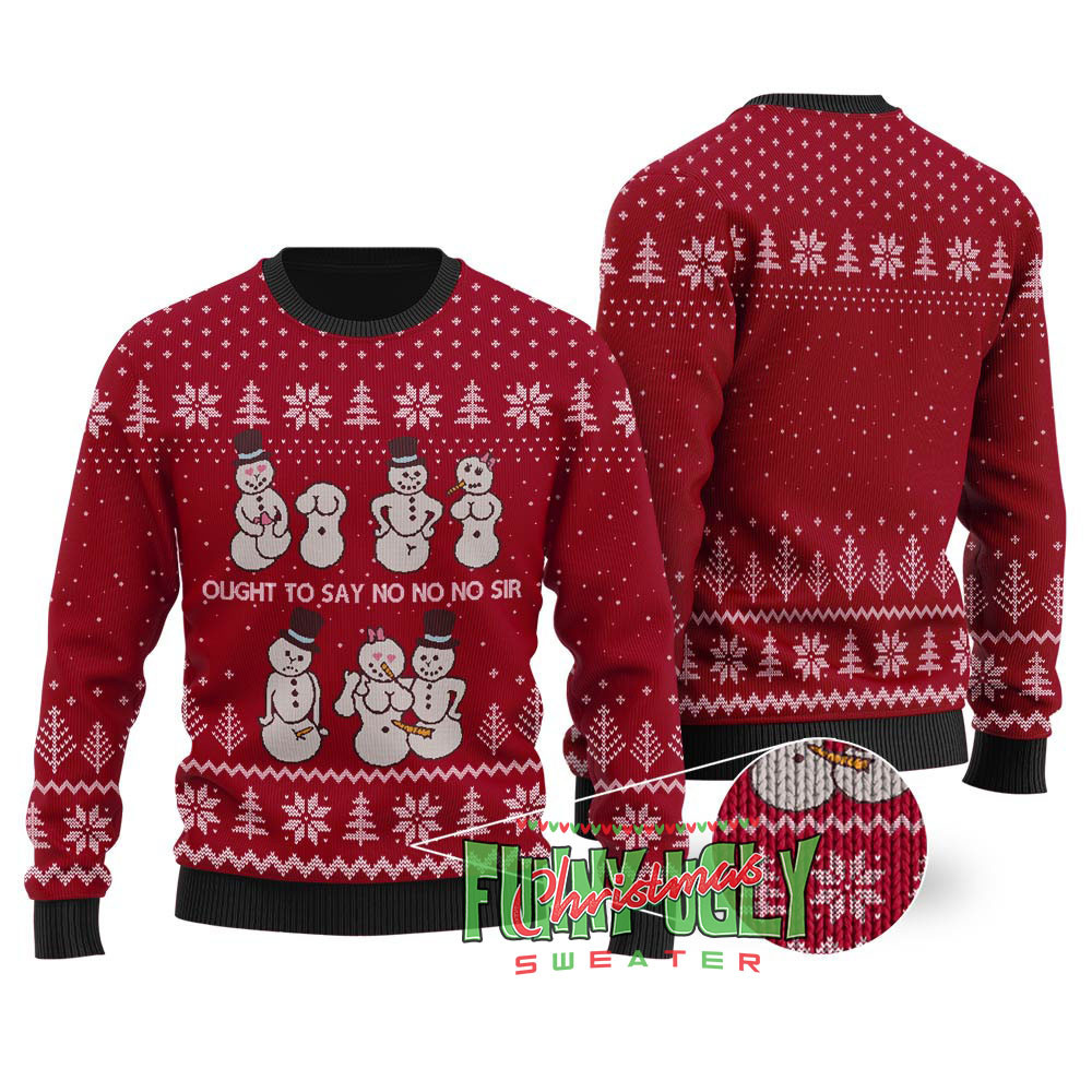 Dirty Snowman Ugly Christmas Sweater Cardinal Red Special Merch Gift Idea for Festive Celebrations