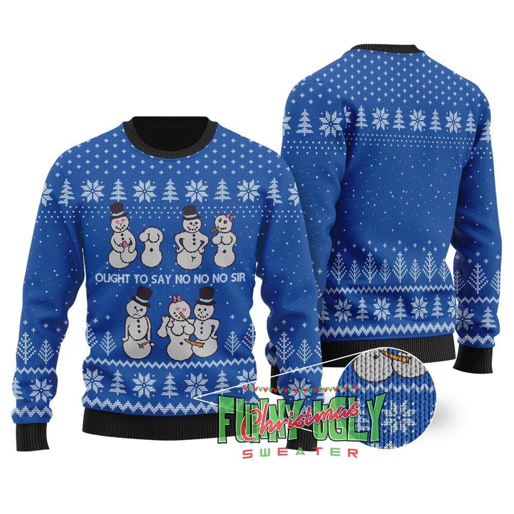 Dirty Snowman Ugly Christmas Sweater Royal Perfect Winter Merch Gift for the Holiday Spirit