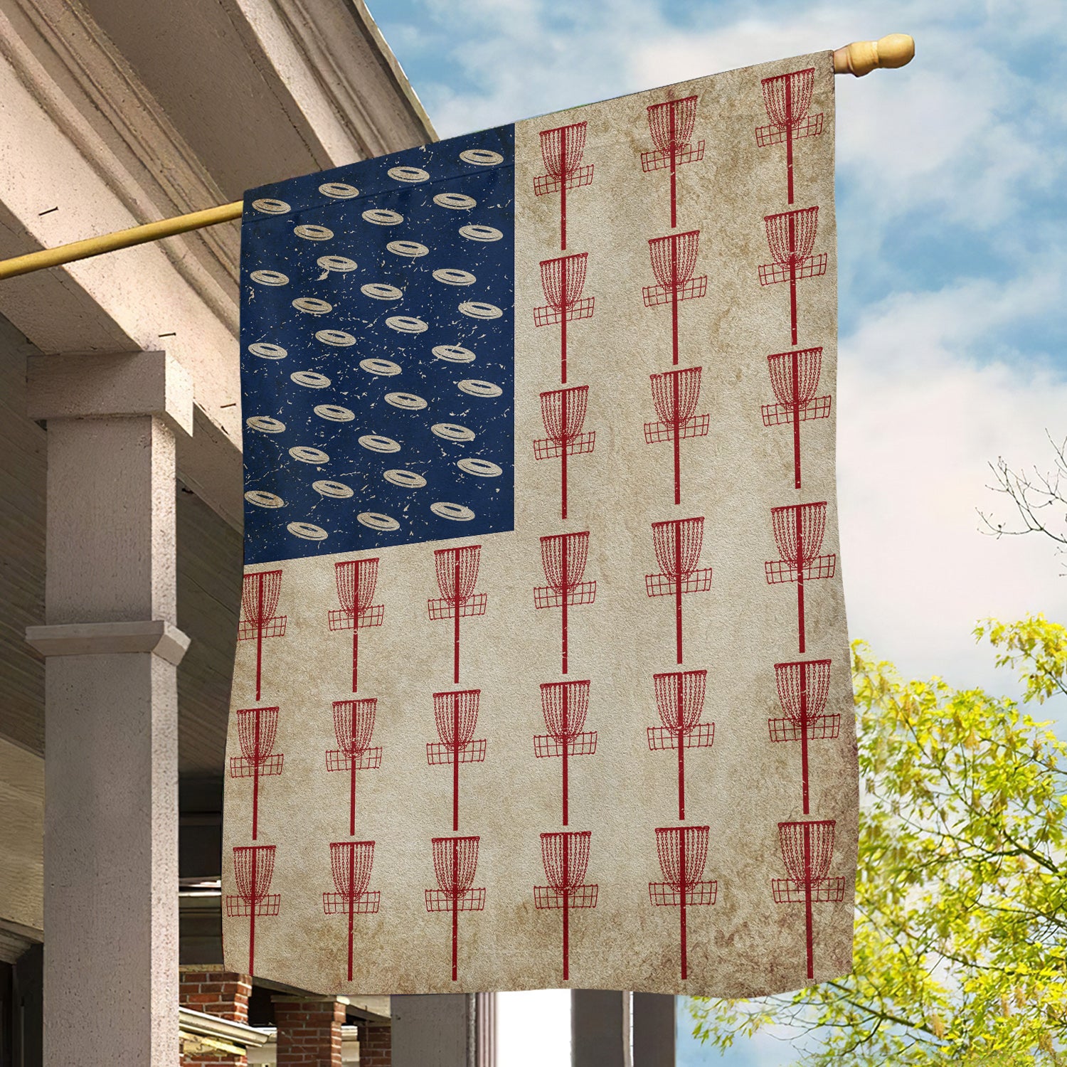 Disc Golf American Flag Patriotic Disc Golf Usa Yard Flag Gift For Disc Golf Lovers
