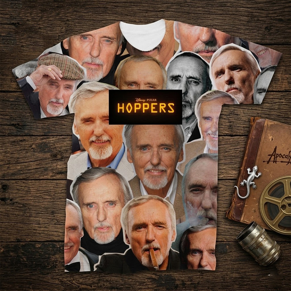Disney Dennis Hopper Face All Over T-Shirt Hoppers Movie Clothes Best Gift For Fans