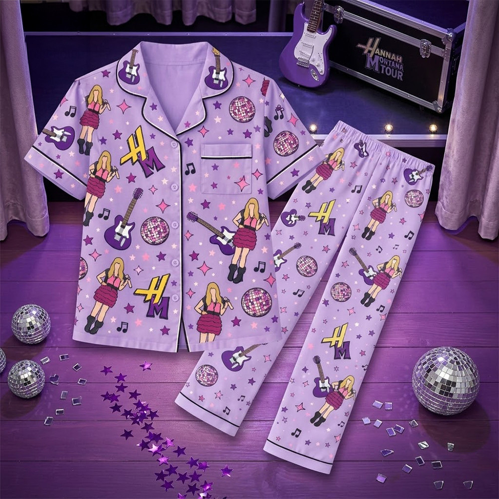 Disney Hannah Montana 20Th Anniversary Pajama Hannah Montana Merch Music Lover Gift