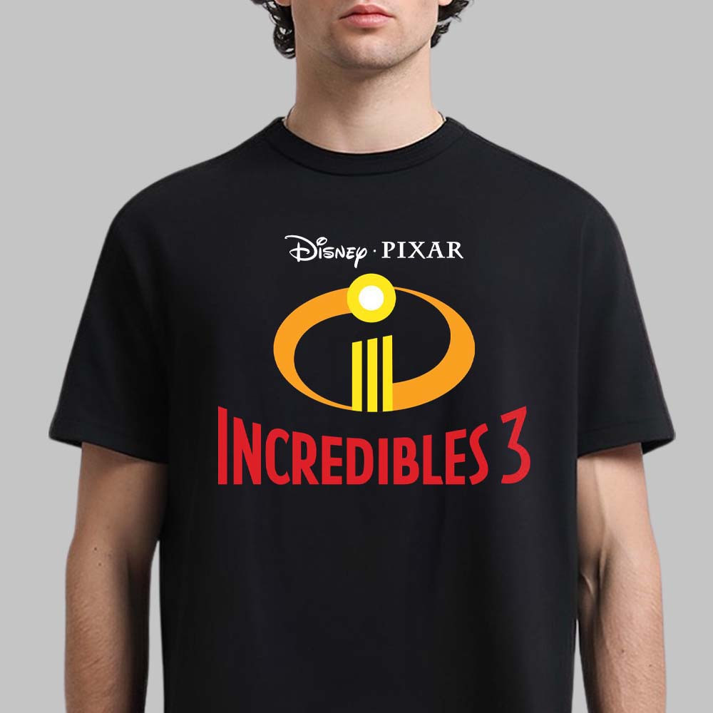 Disney Pixar Incredibles 3 Logo T-Shirt Disney Fan Merch Incredibles 3 Lover Gift