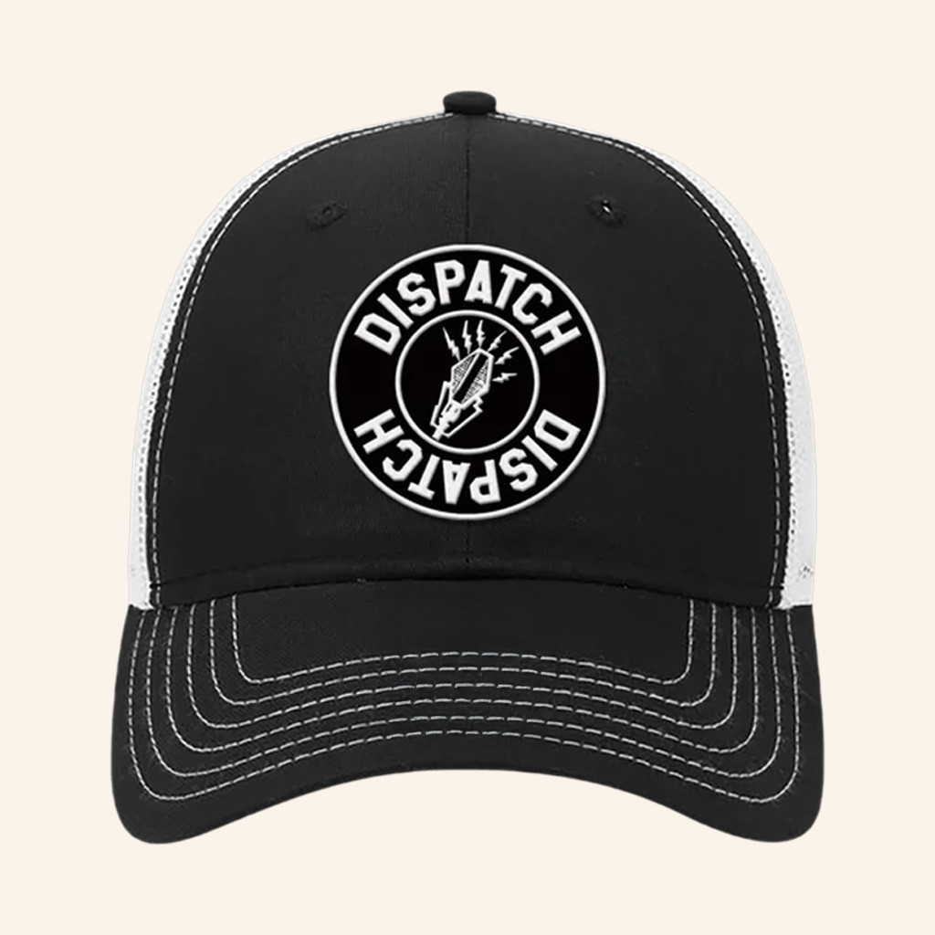 Dispatch Merch Microphone Trucker Hat Embroidered Christmas Presents For Dad Dispatch Merch Microphone Trucker Hat Embroidered Christmas Presents For Dad