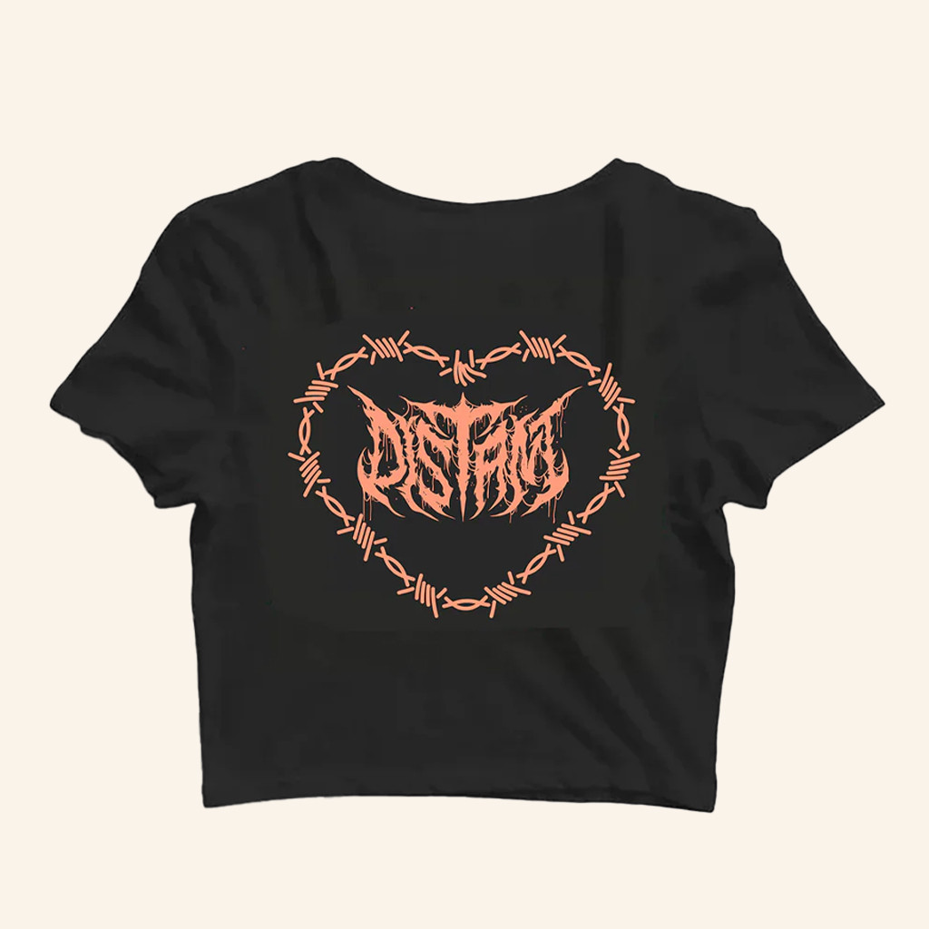 Distant Merch Barbed Cropped T-Shirt Xmas Gifts For Girlfriend Distant Merch Barbed Cropped T-Shirt Xmas Gifts For Girlfriend