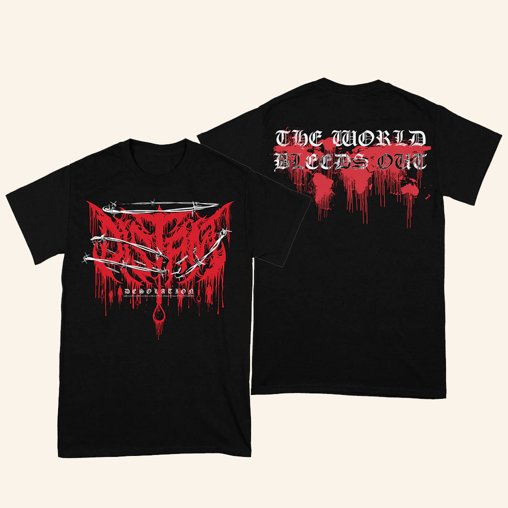 Distant Merch The World Bleeds Out T-Shirt Christmas Present Ideas For Dad