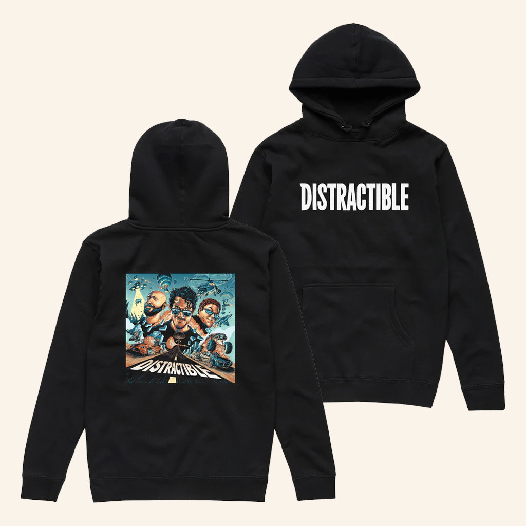 Distractible Merch Black Hoodie Christmas Gifts For Husband Distractible Merch Black Hoodie Christmas Gifts For Husband