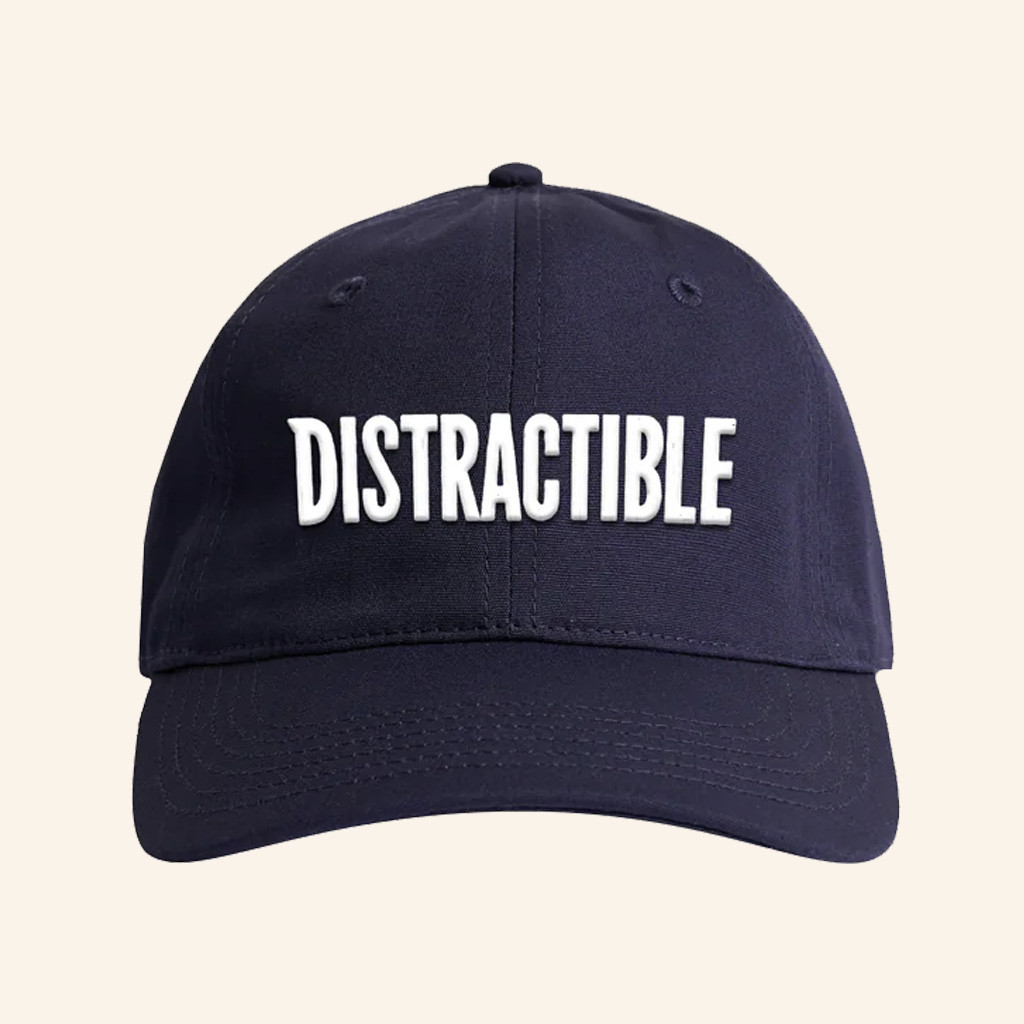 Distractible Merch Navy Embroidered Hat Christmas Gifts For Dad Distractible Merch Navy Embroidered Hat Christmas Gifts For Dad