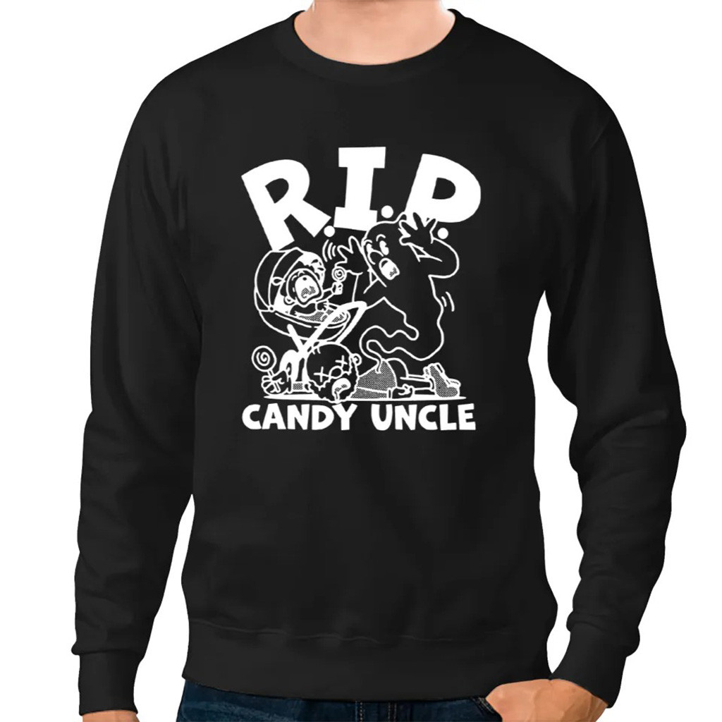 Distractible Merch RIP Candy Uncle Cartoon Sweatshirt Gift Ideas For Husband Distractible Merch RIP Candy Uncle Cartoon Sweatshirt Gift Ideas For Husband