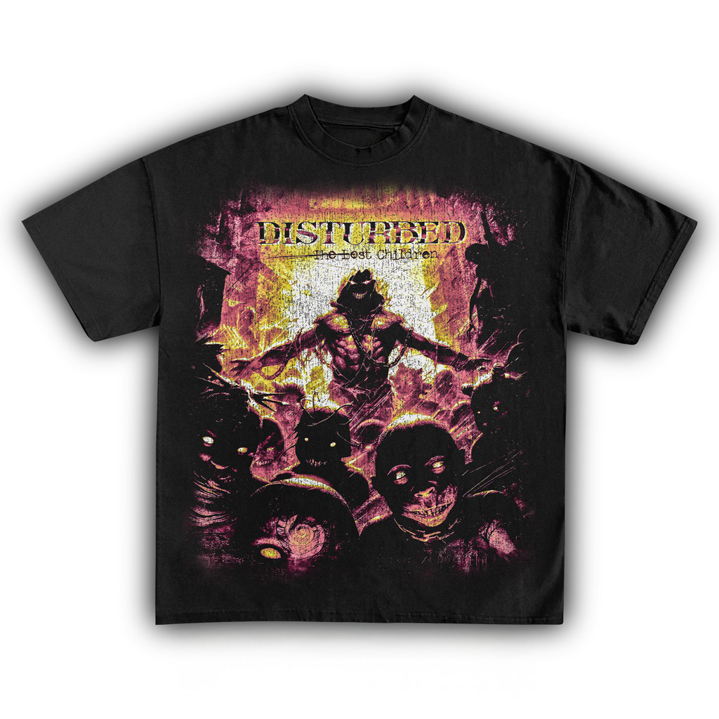 Disturbed Lost Children T-Shirt Black Fan Merch Christmas Present Ideas Disturbed Lost Children T-Shirt Black Fan Merch Christmas Present Ideas
