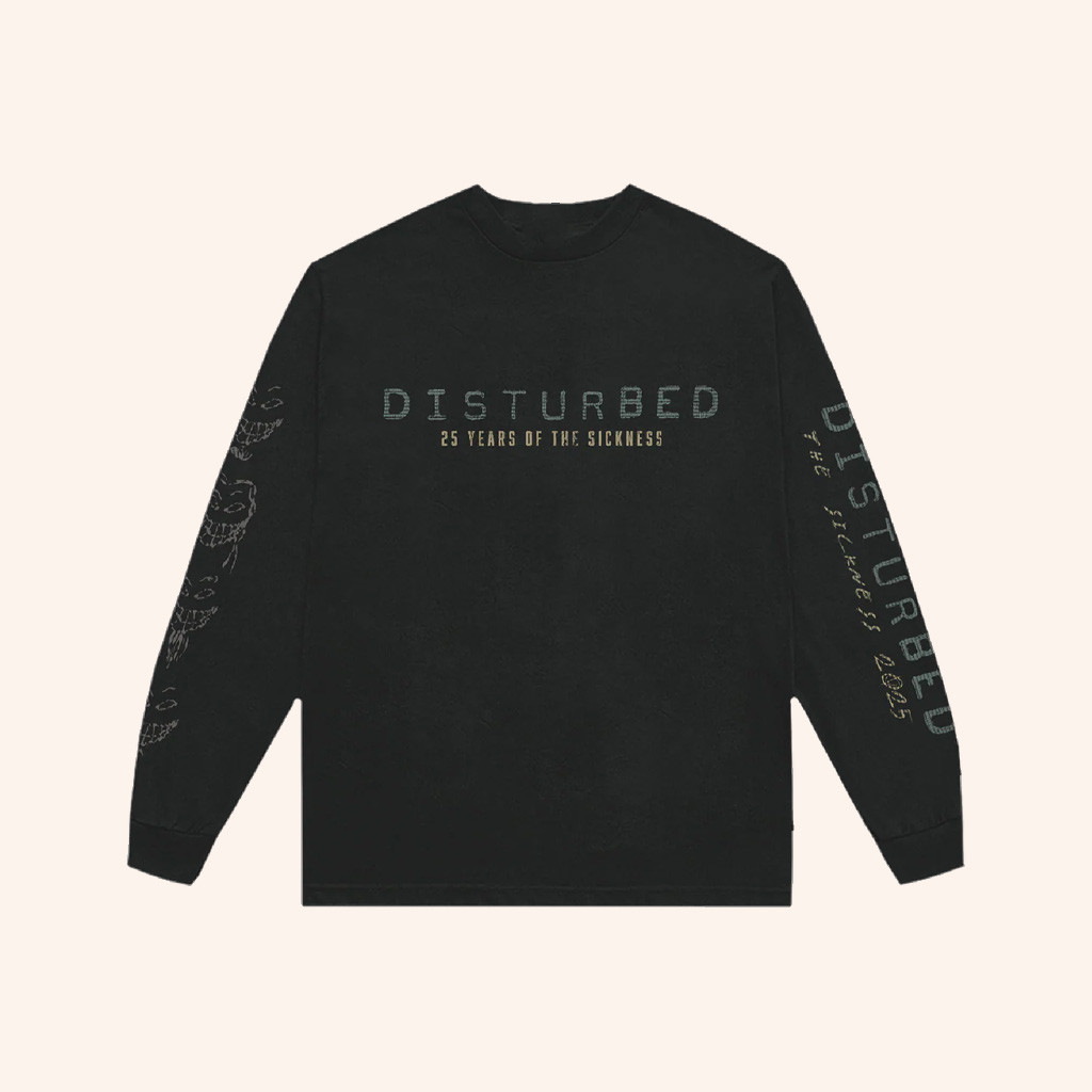 Disturbed Merch 25 Years Of The Sickness Long Sleeve Shirt Good Christmas Gifts For Men