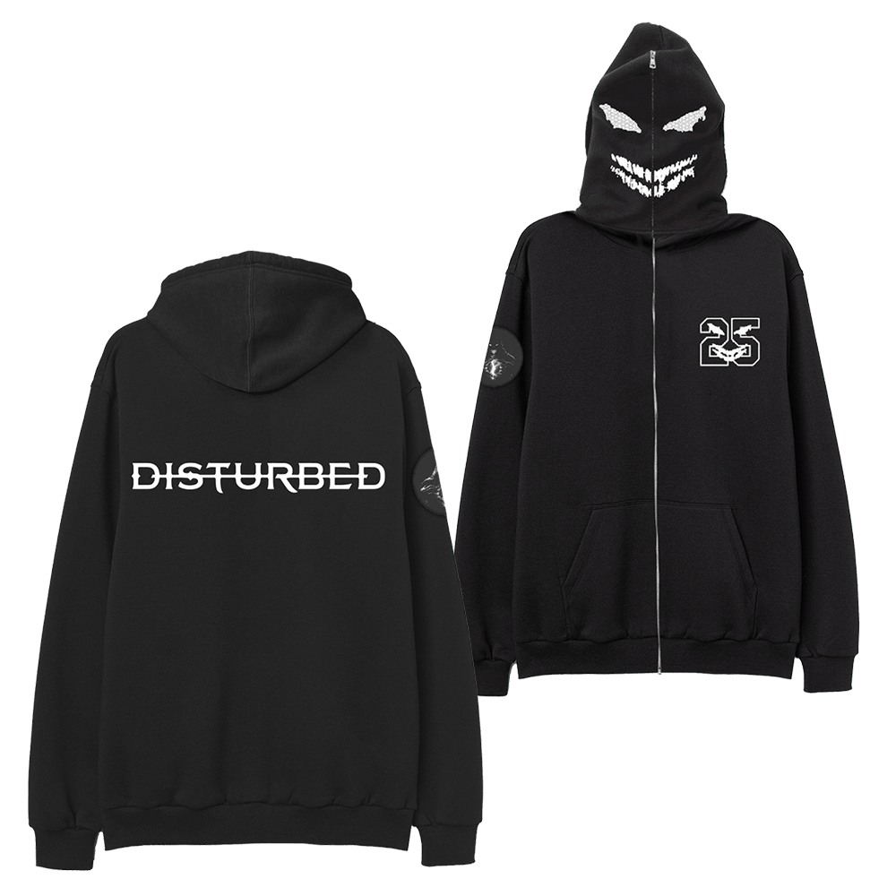 Disturbed Merch Disturbed The Sickness 25 Face Zip-Up Hoodie Father's Day Gifts For Son