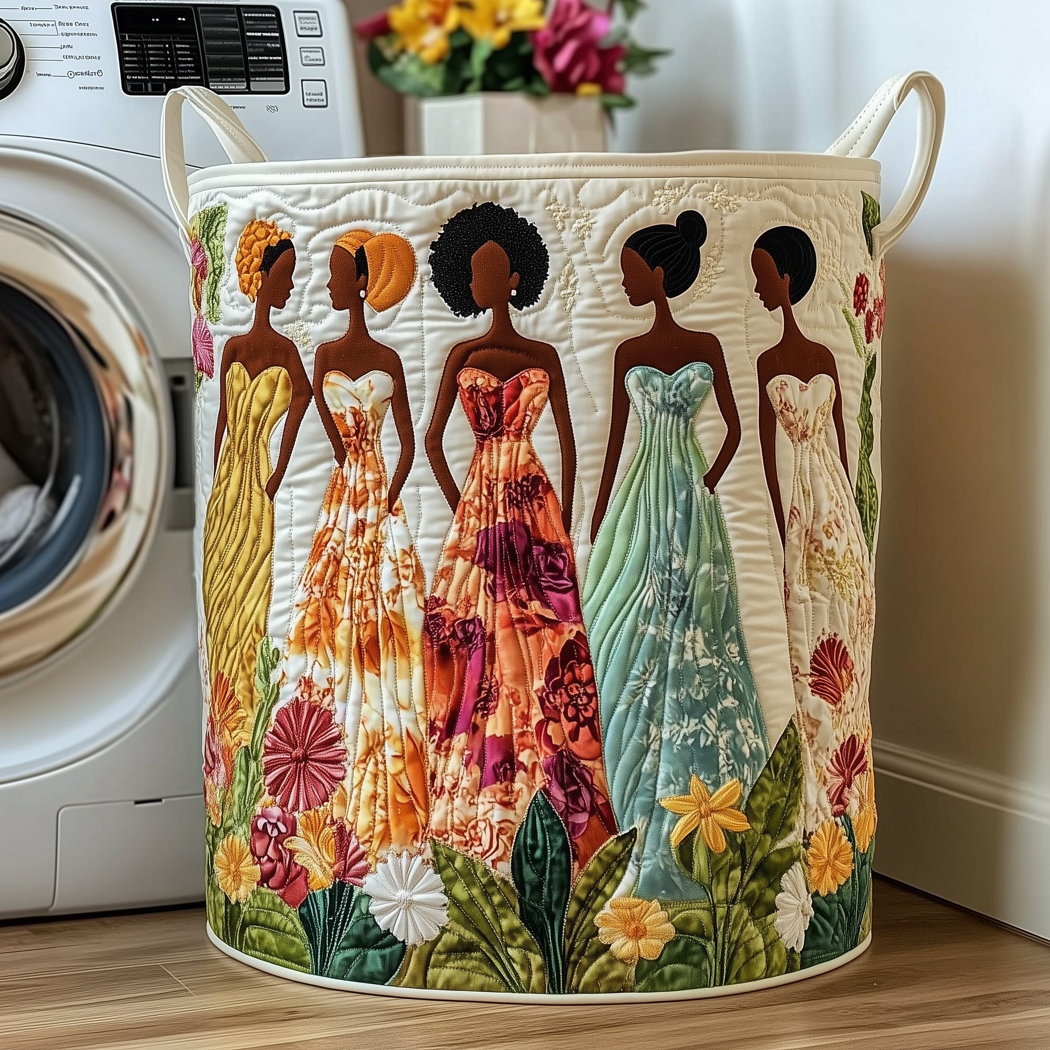 Divine Beauty Quilted Laundry Basket Unique Gift For Laundry Lovers