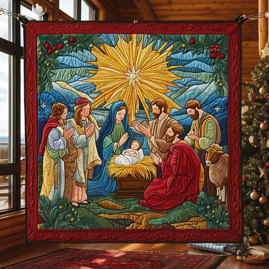 Divine Birth Quilt Blanket Christmas Blanket Christian Christmas Presents