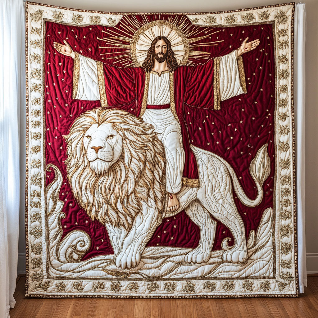 Divine Embrace Of Jesus Quilt Luxury Quilt Blanket Gift for Elegant Interiors