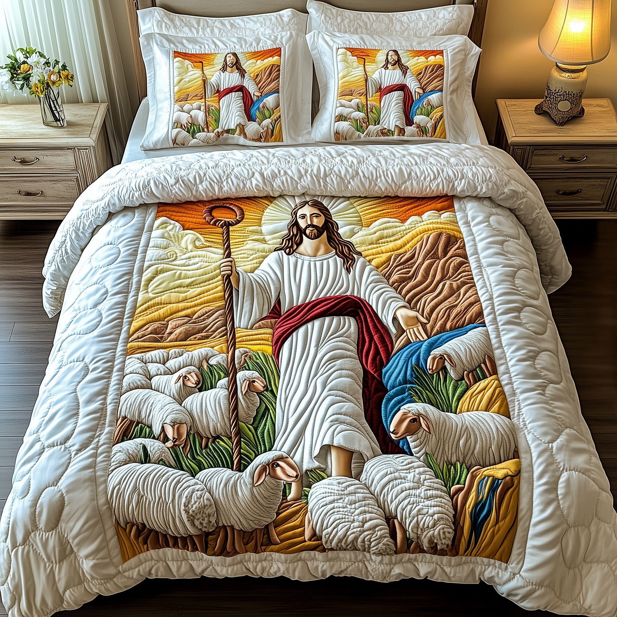 Divine Embrace Quilted Bedding Set Duvet Cover Merchandise Christian Christmas Gift Ideas