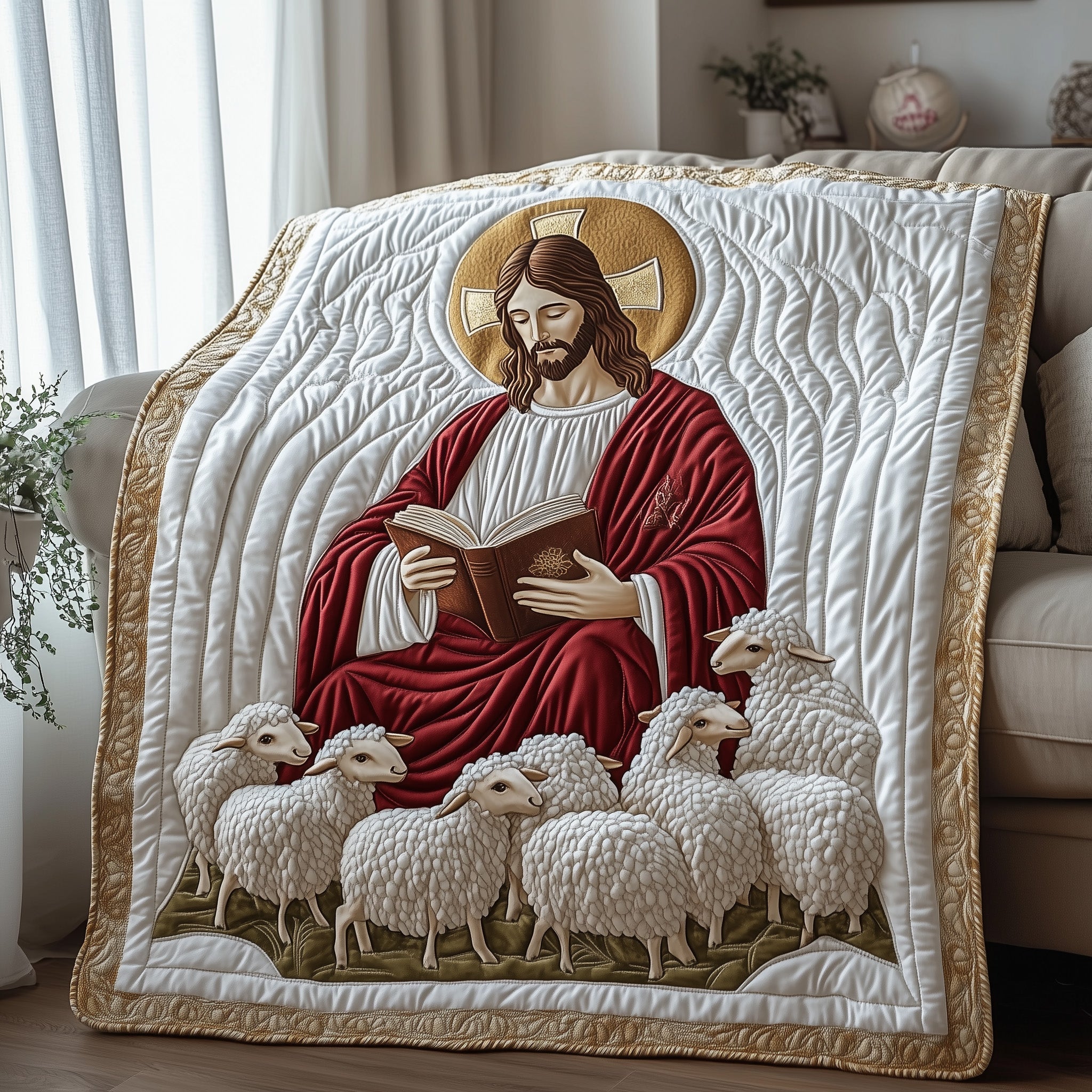 Divine Embrace Quilted Blanket Quilted Blanket for Winter Nights