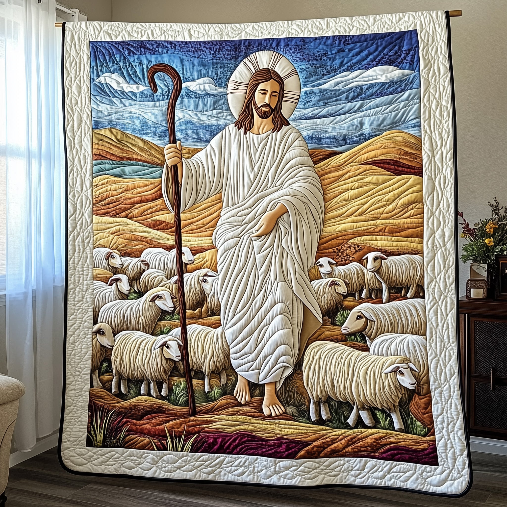 Divine Embrace Quilted Blanket Soft Quilted Throw for Winter Decor