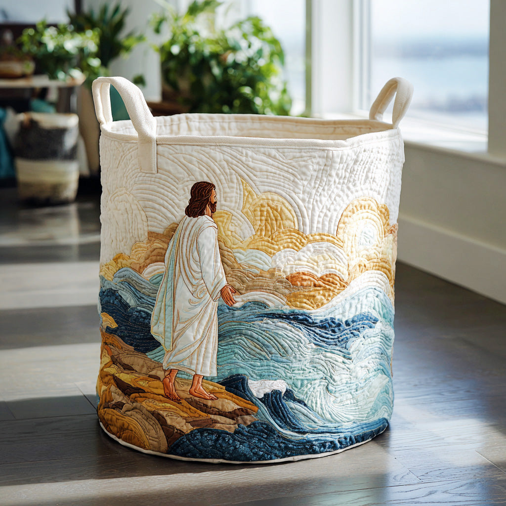 Divine Love Quilted Laundry Basket Merch For Cozy Nights