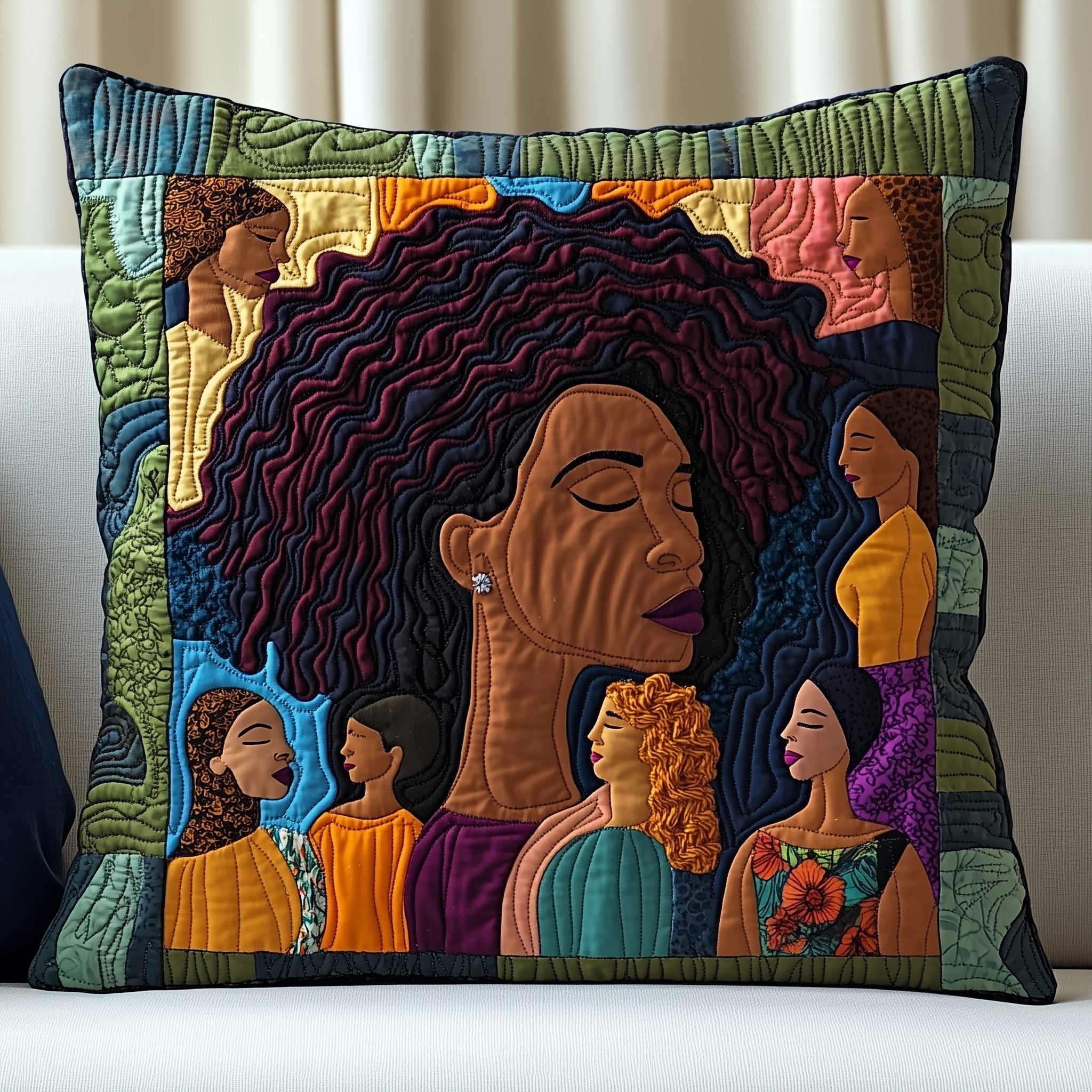 Divine Melanin Quilted Pillow Case Pillow Protector CoverGood Melanin Gifts For Ladies