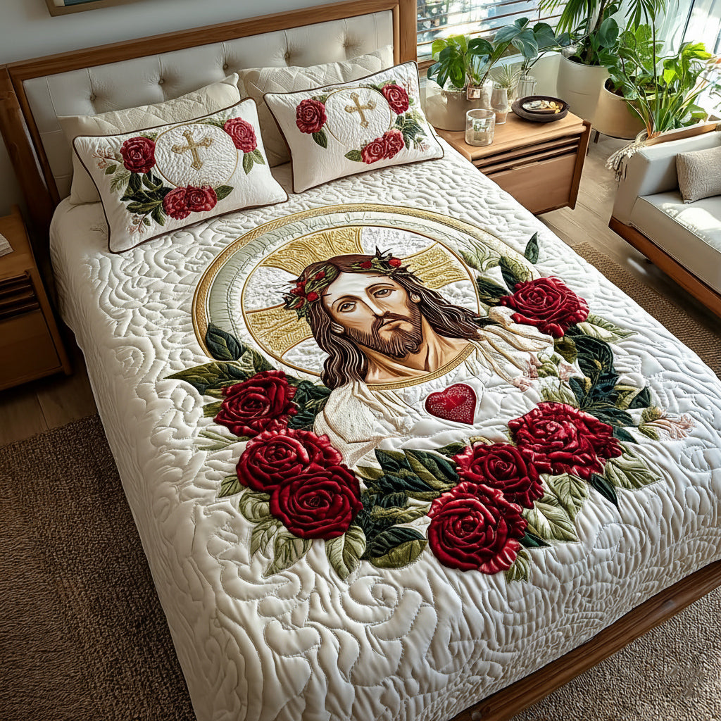 Divine Path Quilted Bedding Set Meaningful Home Gift for Special Occasions