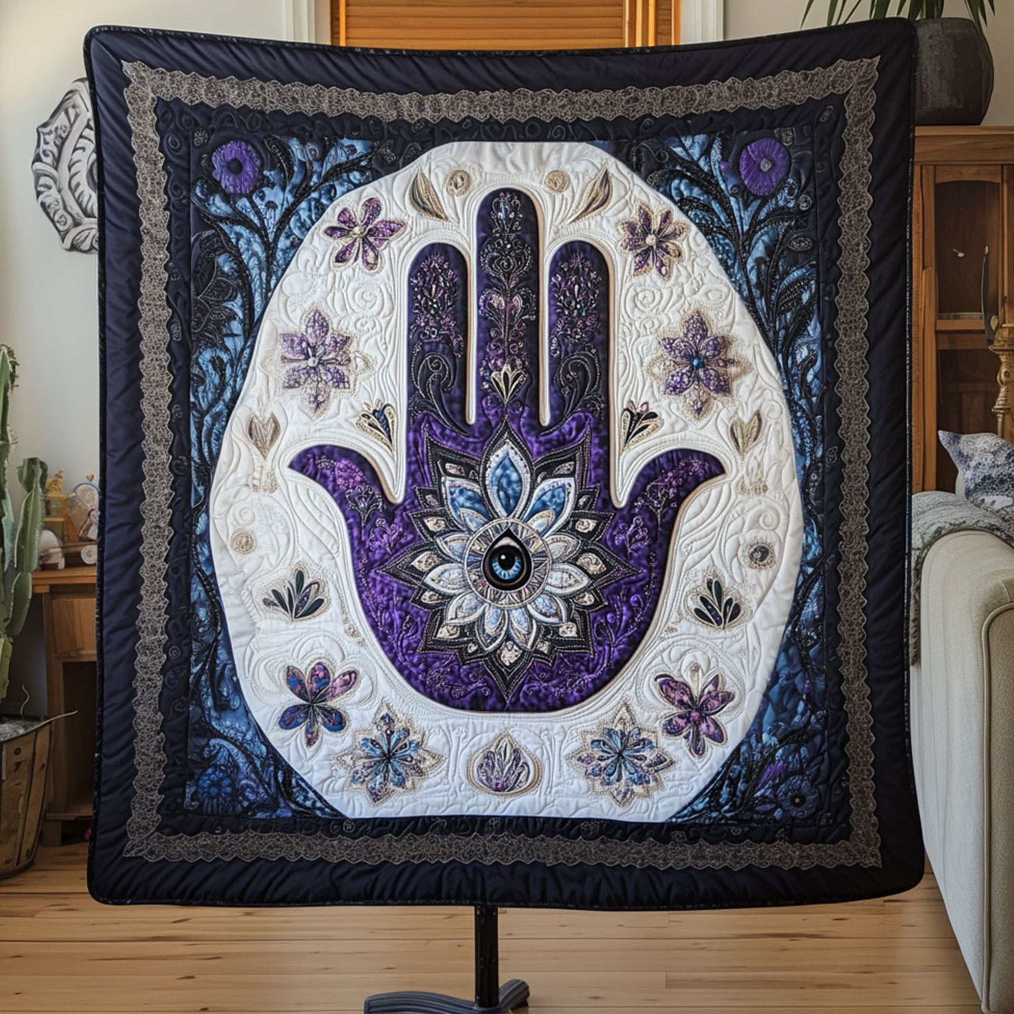 Divine Protection Quilted Blanket Christmas Throw Blanket Unique Dragonfly Gifts