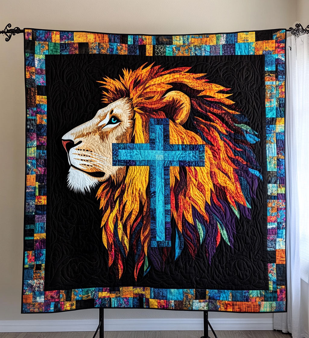 Divine Roar Quilted Blanket Lion Blanket Gift For Animal Lover