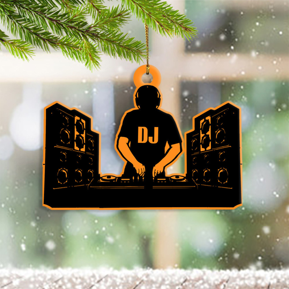 DJ Ornament Modern Christmas Tree Ornaments Decorated Xmas Trees
