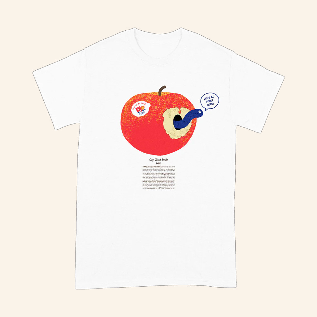 DJO Music Merch Apple Worm T-Shirt Birthday Gifts For Music Lovers