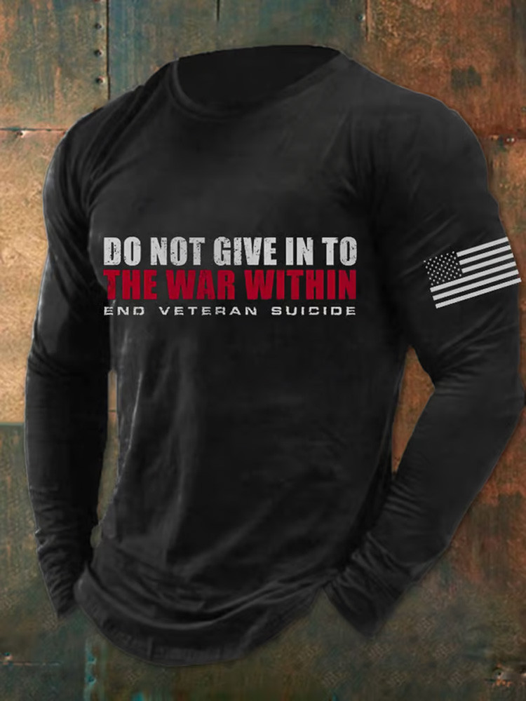 Do Not Give In T-Shirt End Veteran Suicide Veteran Clothing Unique Gifts For Military