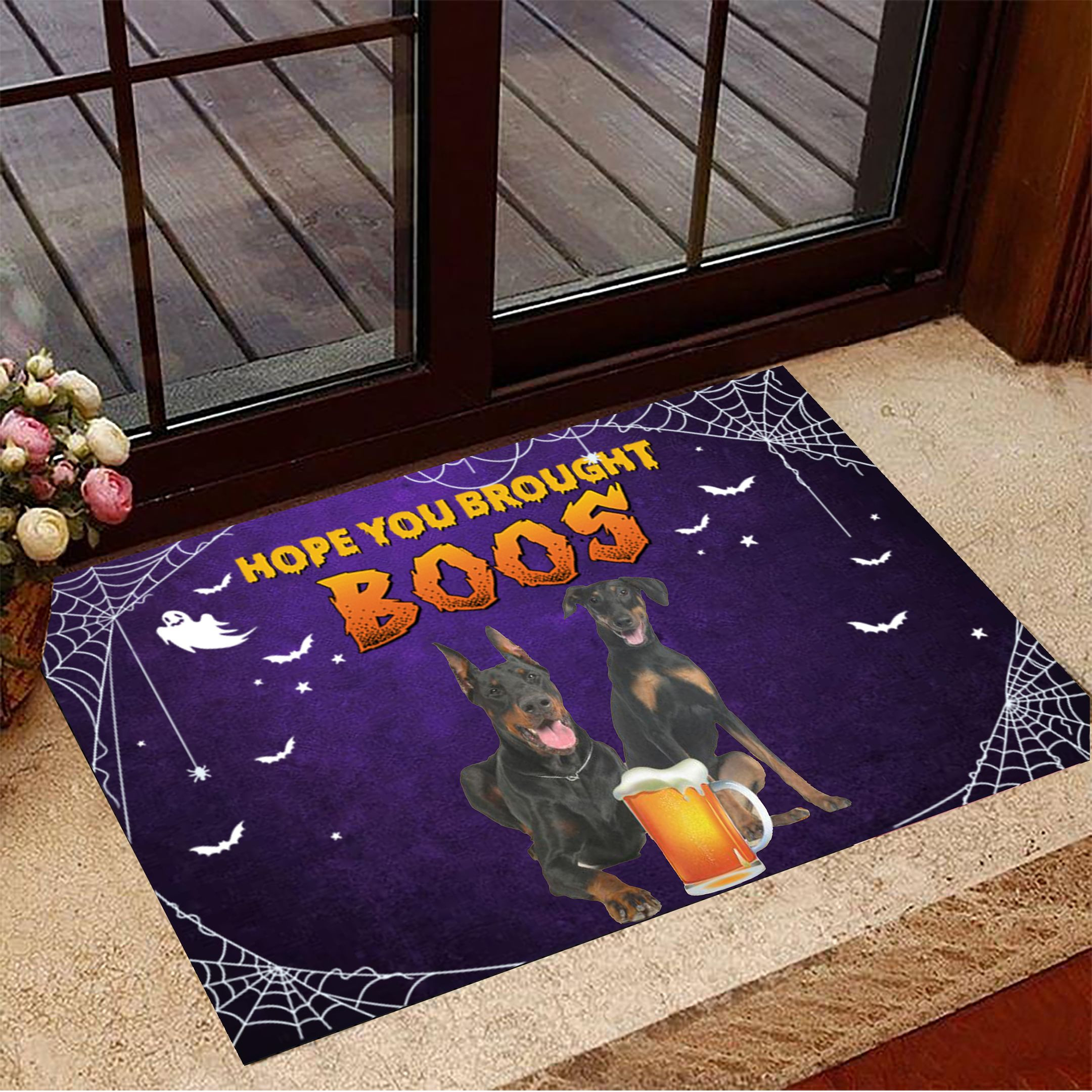Doberman You Brought Boos Doormat Designer Door Mat Best Halloween Decorations